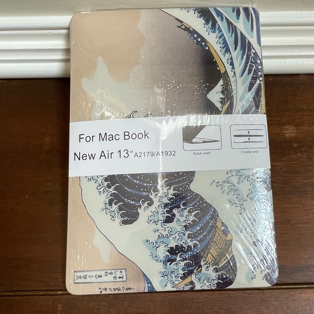 Hard Shell Cover for 13” Macbook Air (Older Slim Design) with The Great Wave